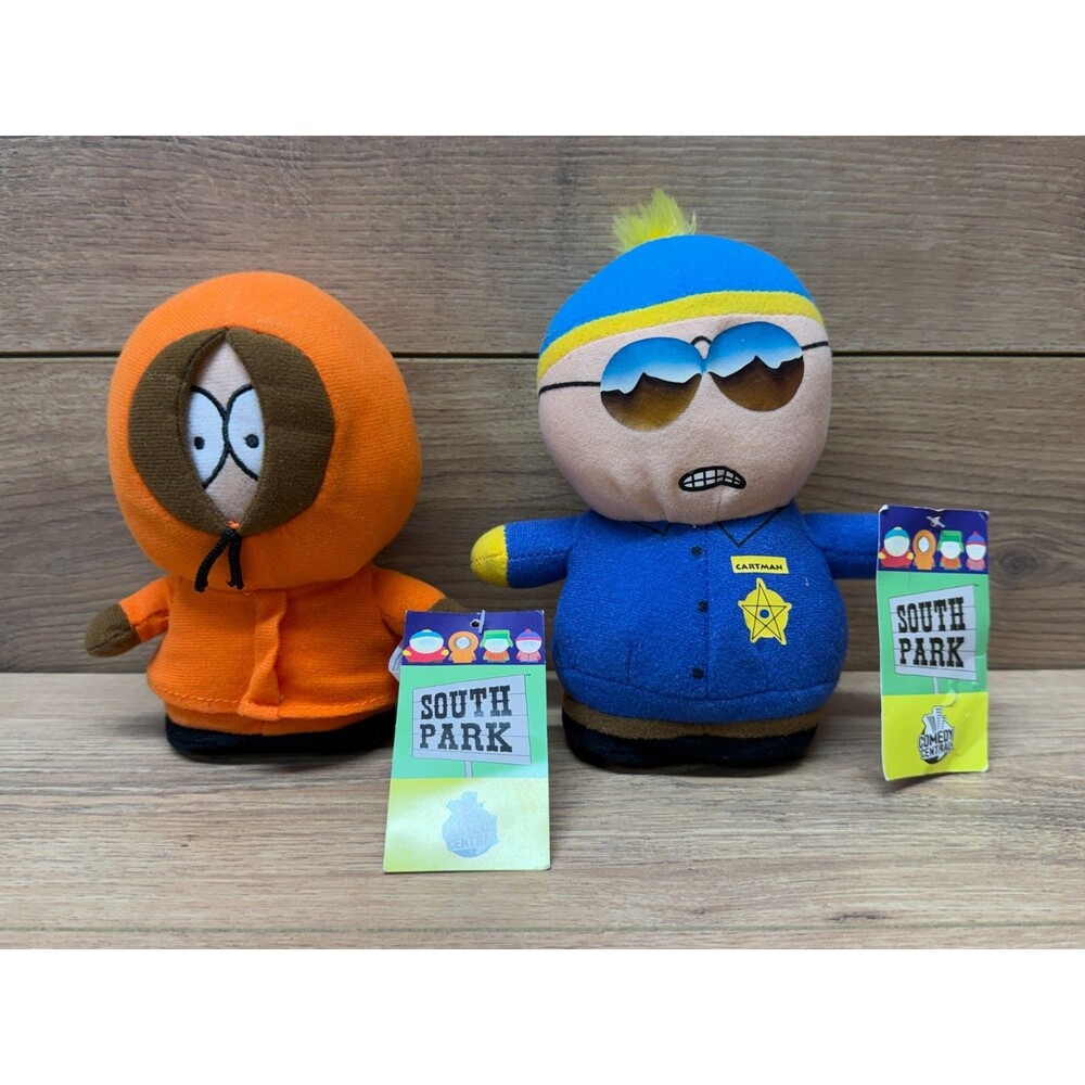 South Park Cartman and Kenny Nanco Plush Dolls Comedy Central 2008-09